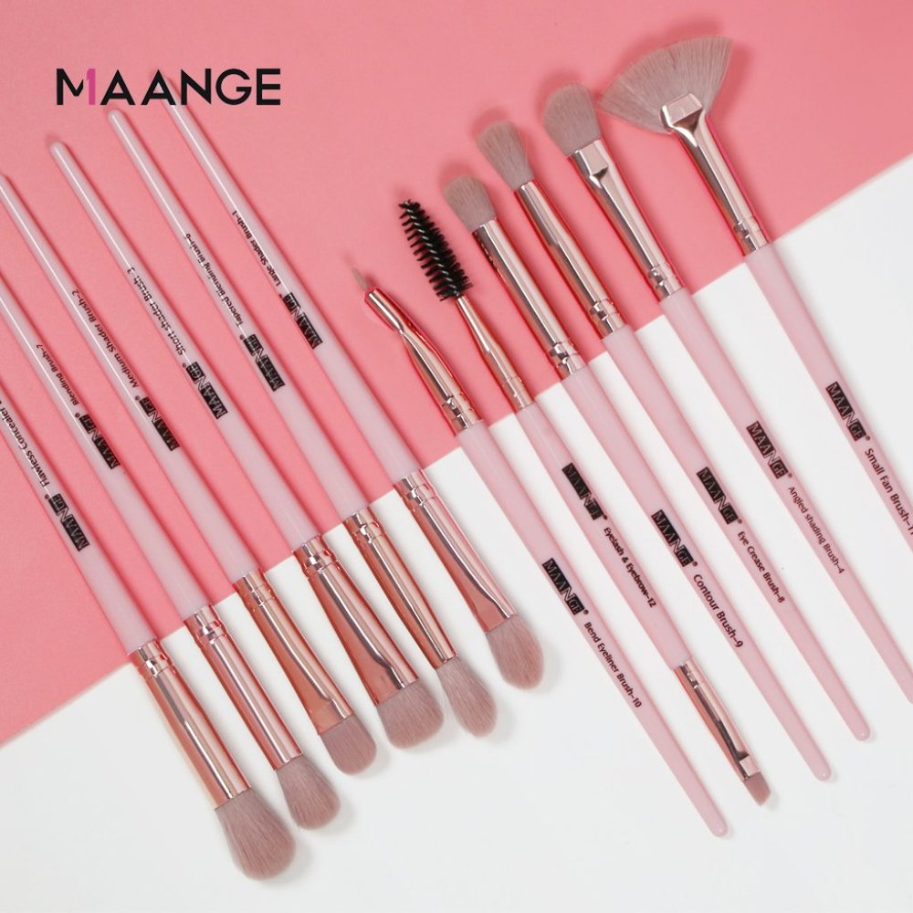 12Pcs Makeup Brushes Set Eyeliner Eyelash Eyebrow